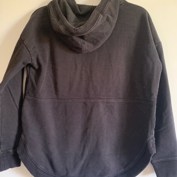 Athleta Black French Terry Athleisure Sweatshirt Hoodie Size XS EUC - Picture 2 of 8